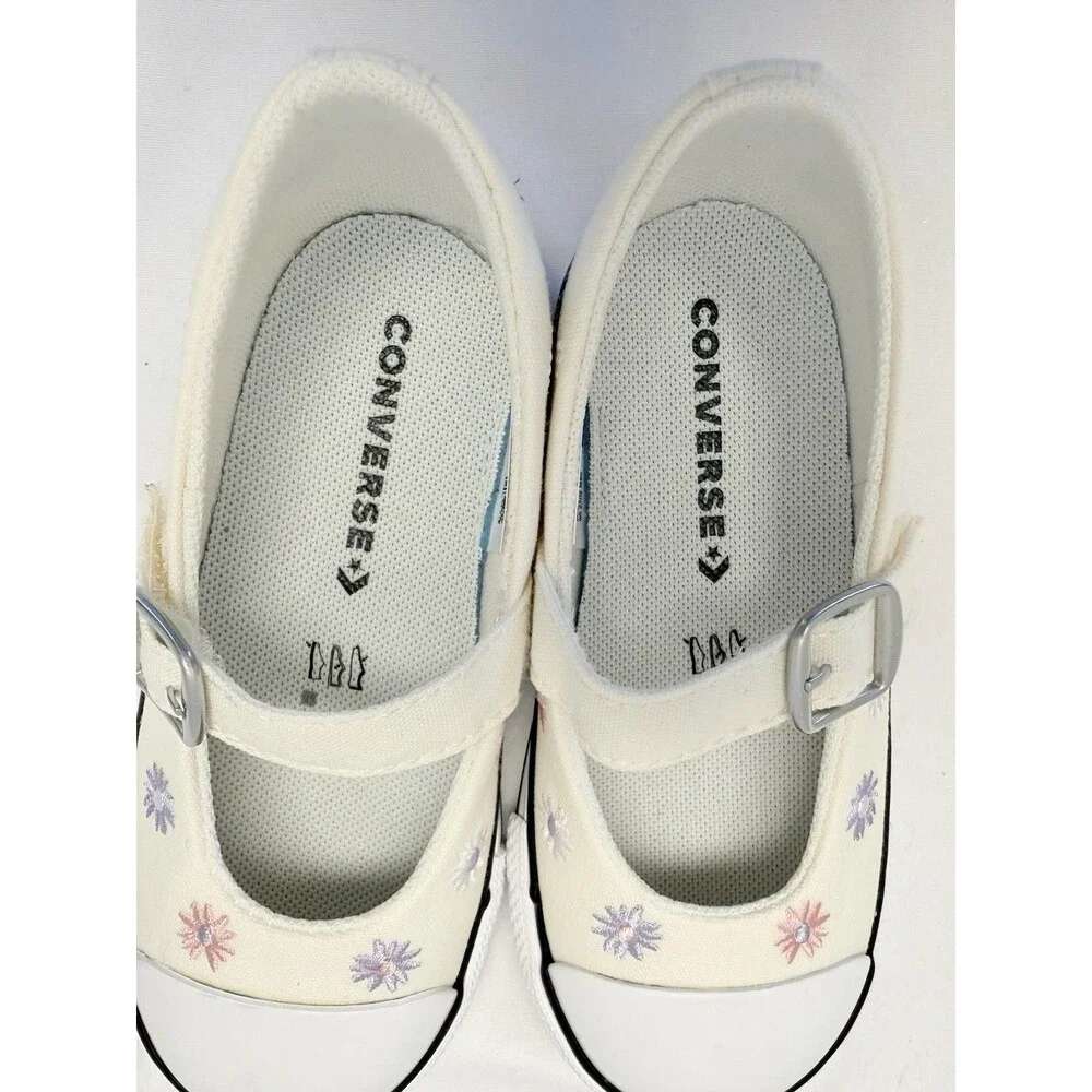 CONVERSE Chuck Taylor All Star Dainty Mary Jane Toddler Size 8 Cream Floral